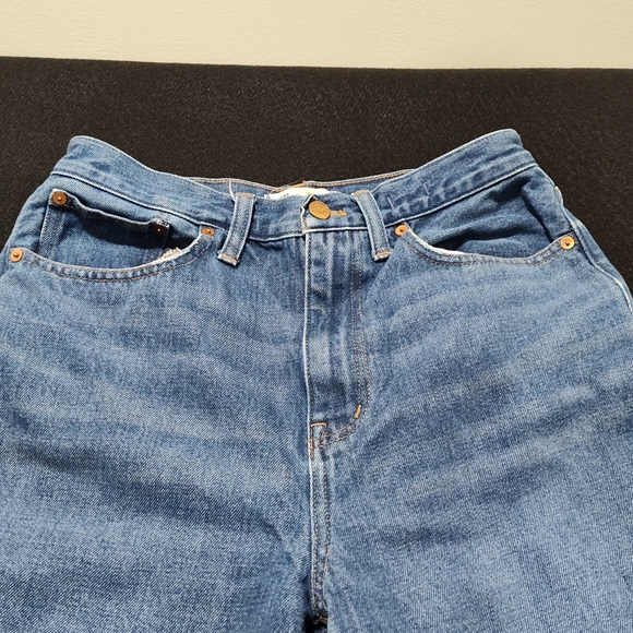 Madewell Women's Baggy Straight Classic Blue Denim Jeans, Size 28 - Picture 3 of 14